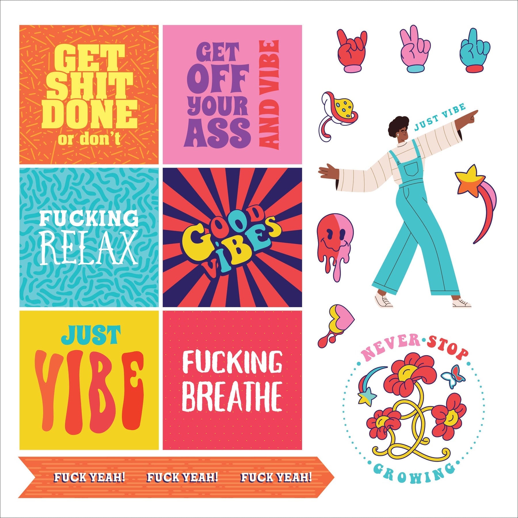 Peter Pauper Press | Inner F*cking Peace Sticker Book