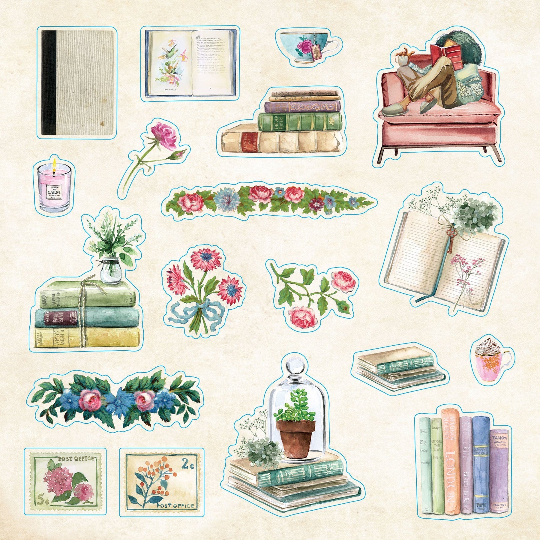 Peter Pauper Press | Bibliophilia Ephemera Sticker Book
