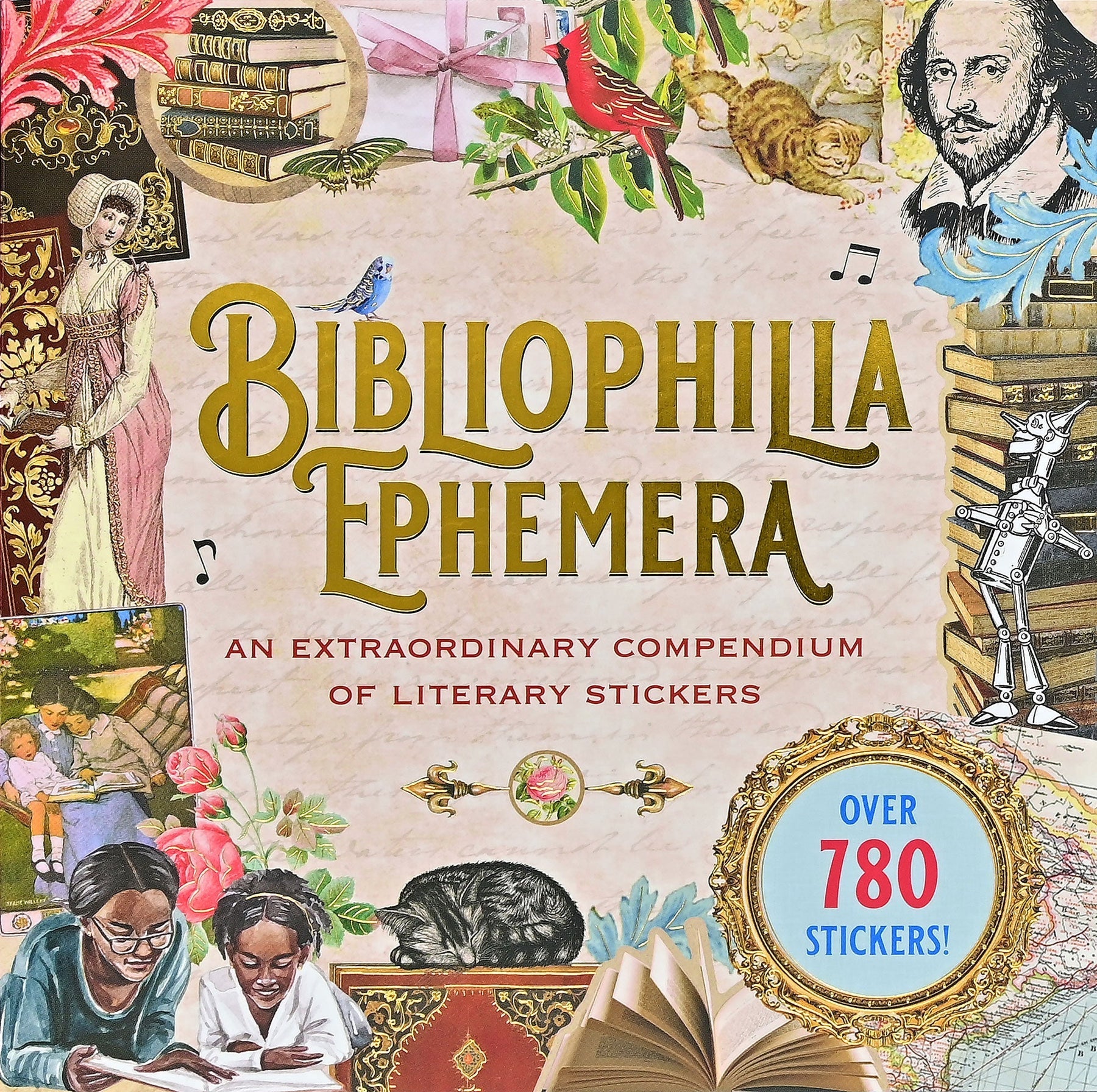 Peter Pauper Press | Bibliophilia Ephemera Sticker Book