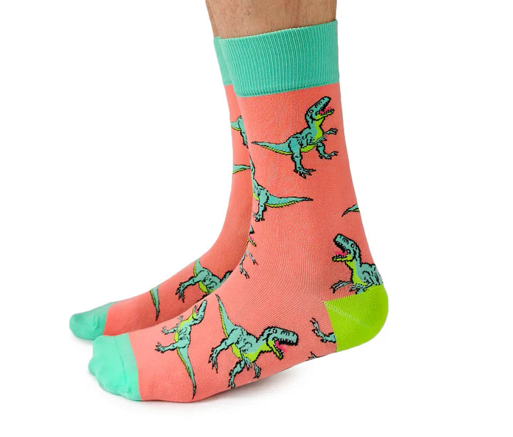 Uptown Sox | Men's Crew Socks | Classic Jurassic