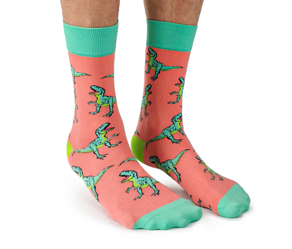 Uptown Sox | Men's Crew Socks | Classic Jurassic