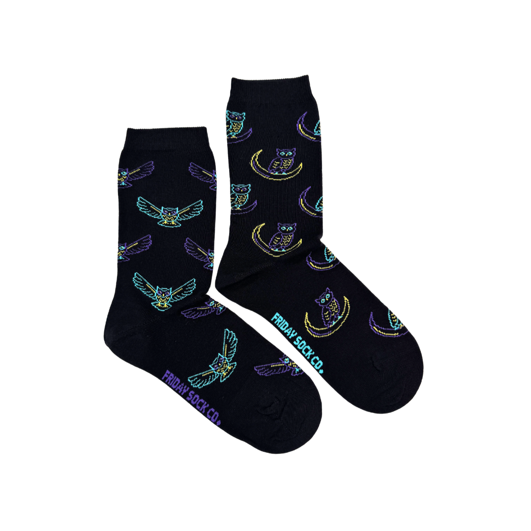Friday Sock Co. | Women's Socks | Neon Owls