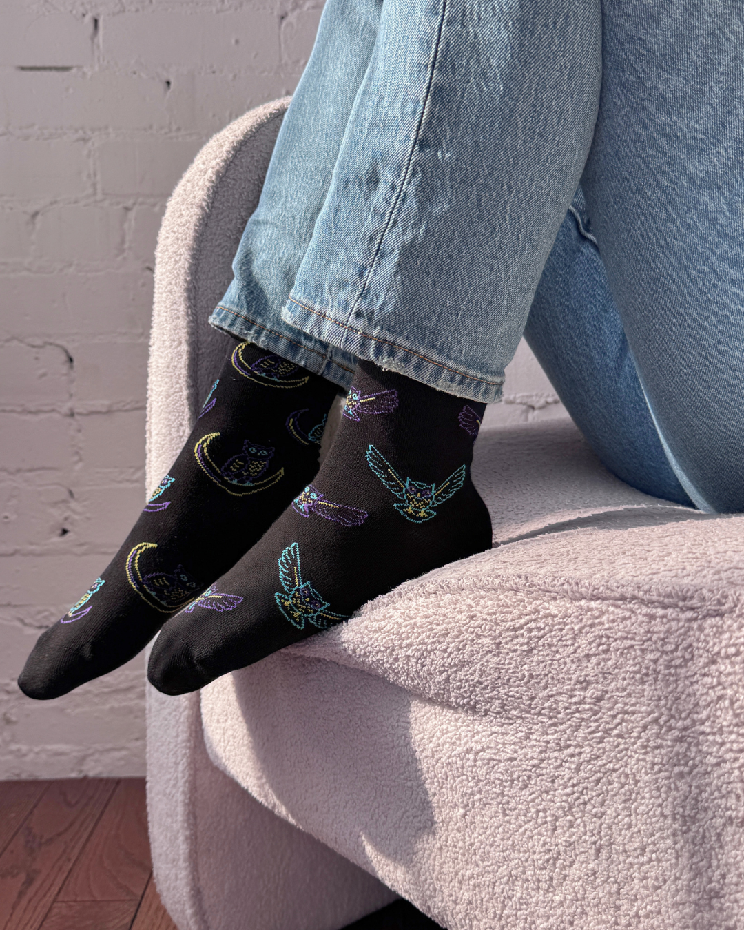 Friday Sock Co. | Women's Socks | Neon Owls