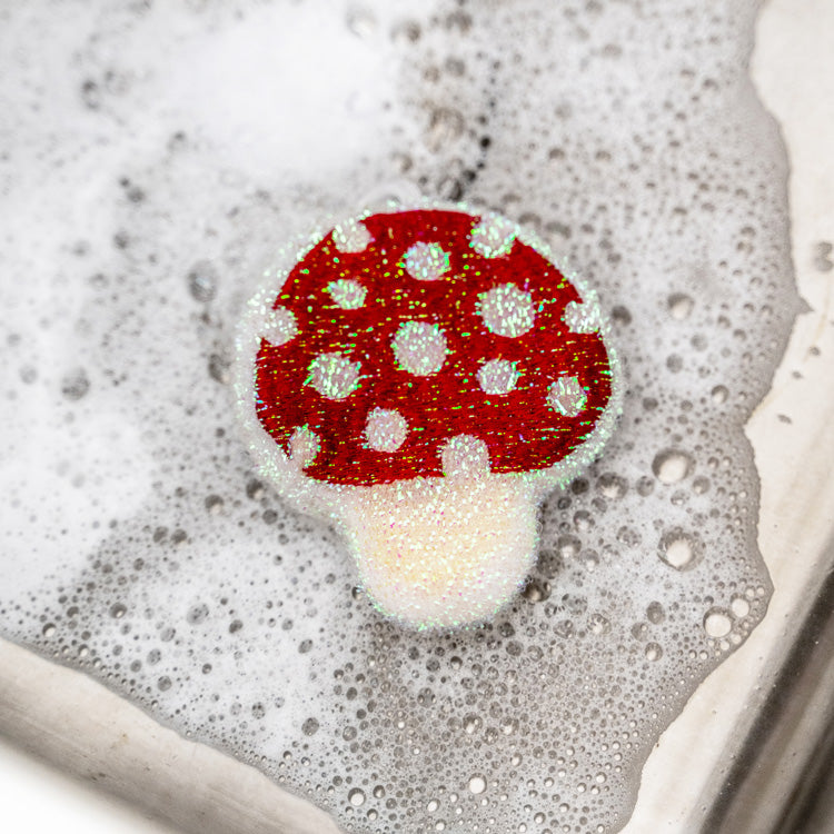 Kikkerland | Mushroom Scrub Sponges - Set of 2