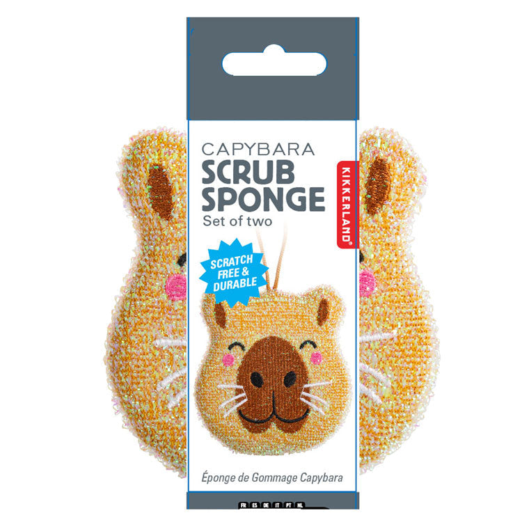 Kikkerland | Capybara Scrub Sponge - Set of 2
