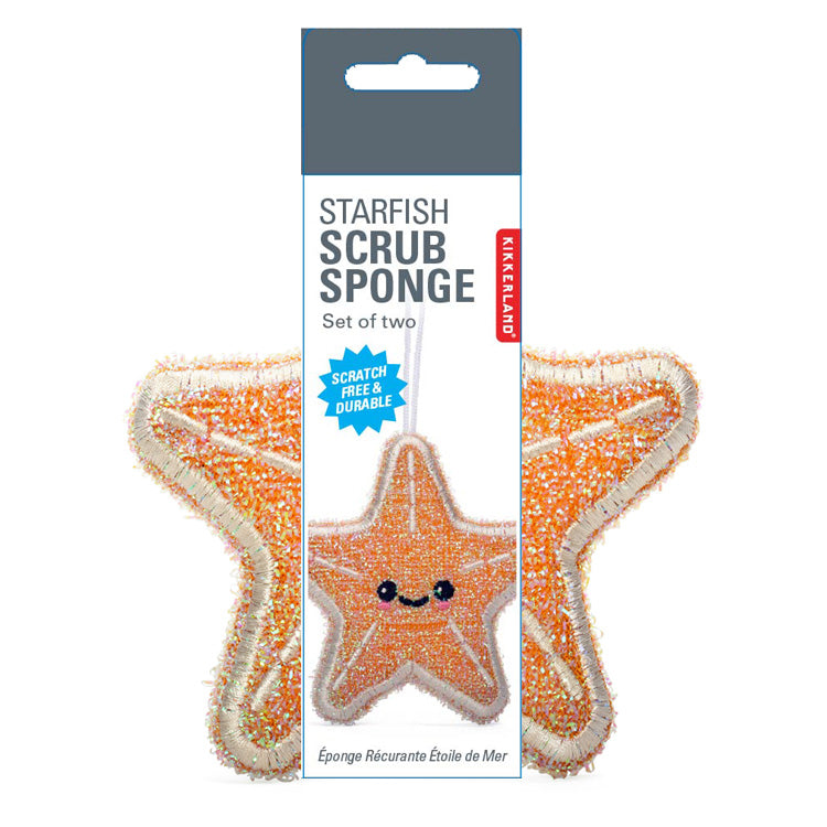 Kikkerland | Starfish Scrub Sponge - Set of 2