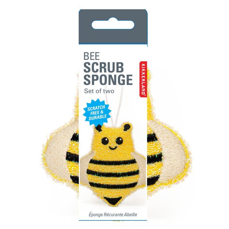 Kikkerland | Bee Scrub Sponge - Set of 2