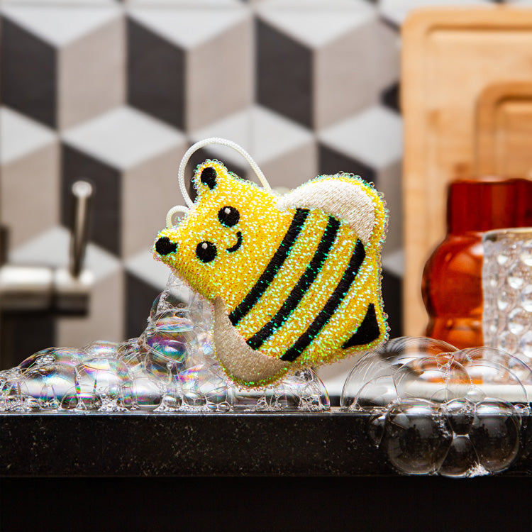 Kikkerland | Bee Scrub Sponge - Set of 2