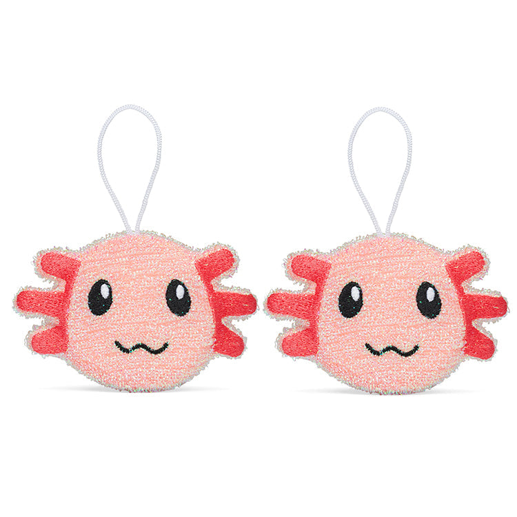 Kikkerland | Axolotl Scrub Sponge - Set of 2