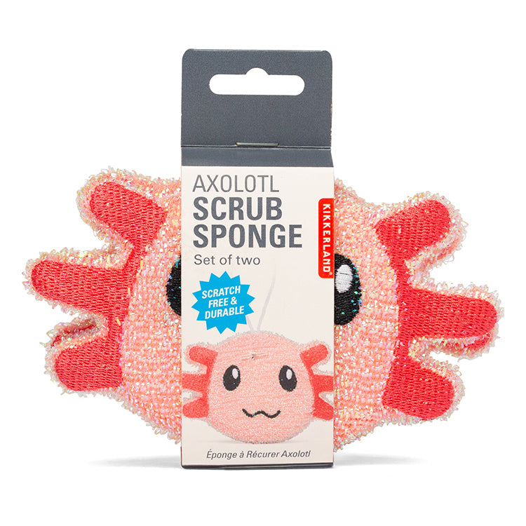 Kikkerland | Axolotl Scrub Sponge - Set of 2