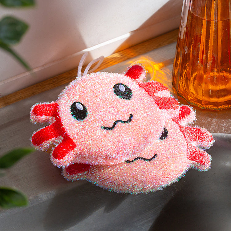 Kikkerland | Axolotl Scrub Sponge - Set of 2