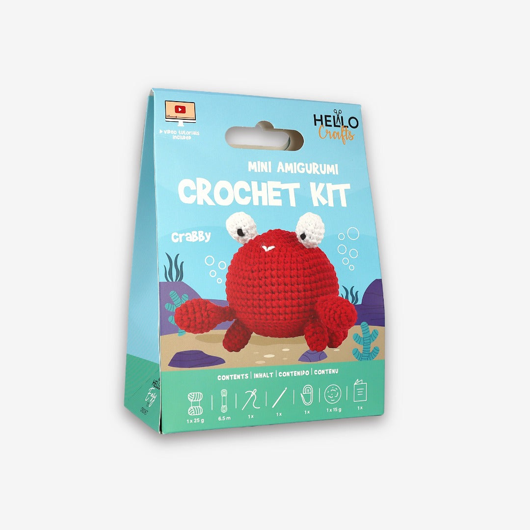 Hello Crafts | Crabby Mini Amigurumi Crochet Kit