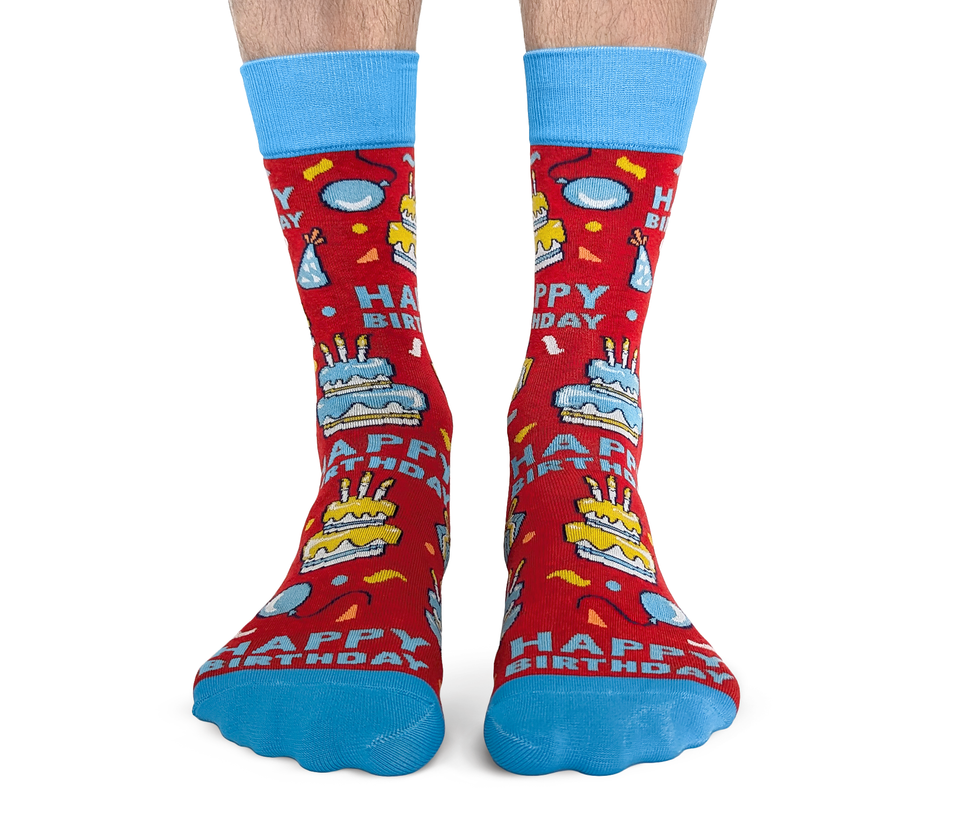 Uptown Sox | Men's Crew Socks | Happy Birthday