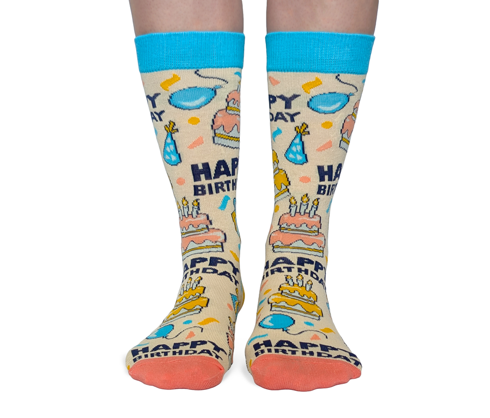 Uptown Sox | Women's Crew Socks | Happy Birthday