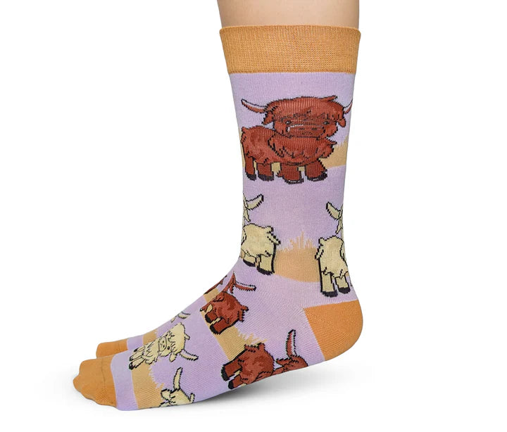 Uptown Sox | Women's Crew Socks | Highland Cows