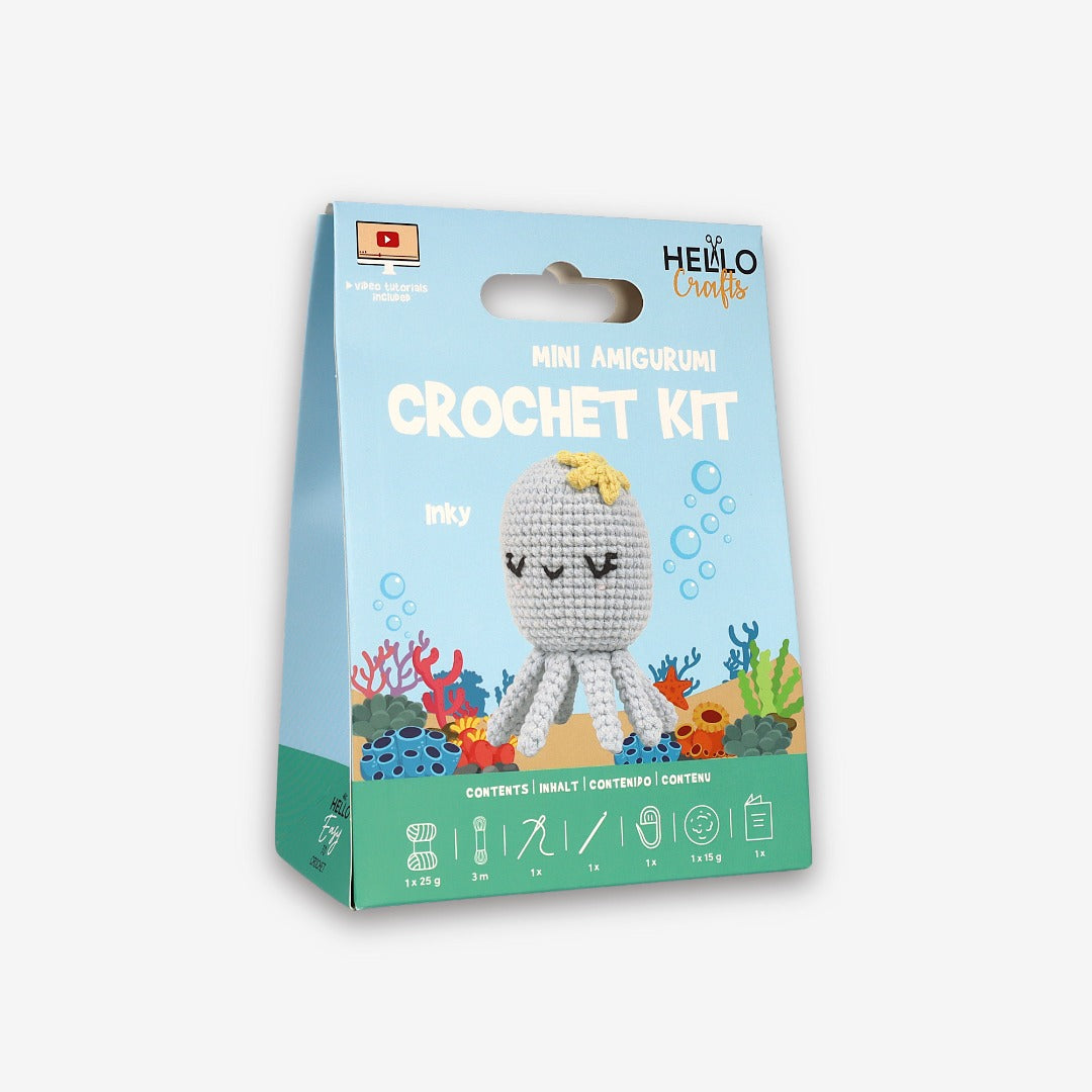 Hello Crafts | Inky Mini Amigurumi Crochet Kit