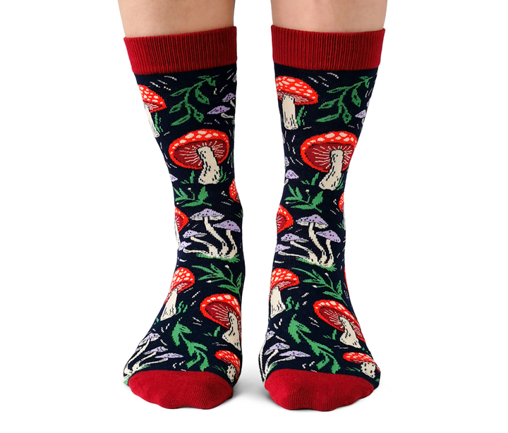 Uptown Sox | Women's Crew Socks | Mushroom Magic
