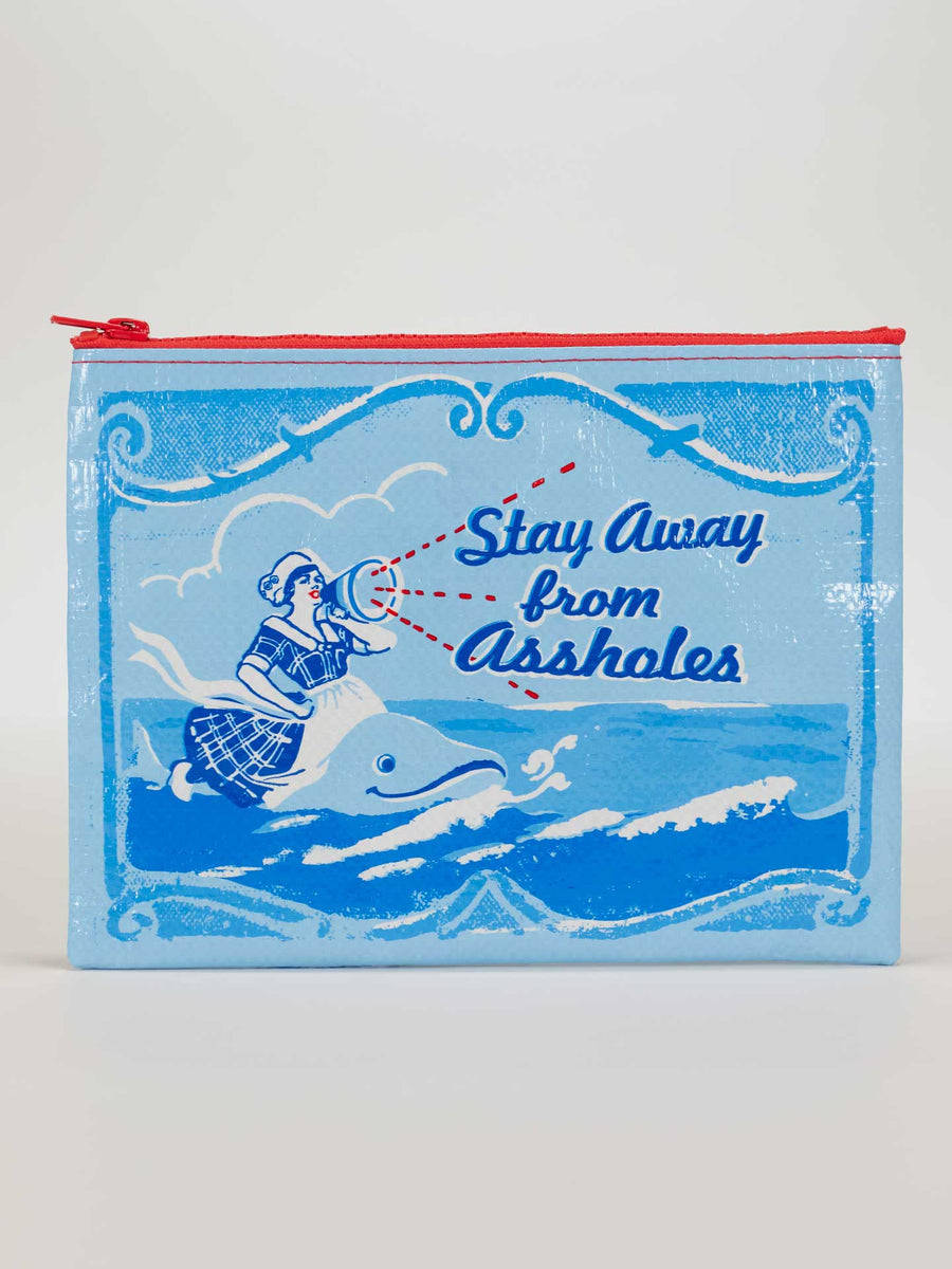 Blue Q | Zipper Pouch | Stay Away From Assholes