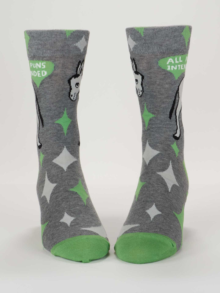 Blue Q | Men's Crew Socks | All Puns Intended