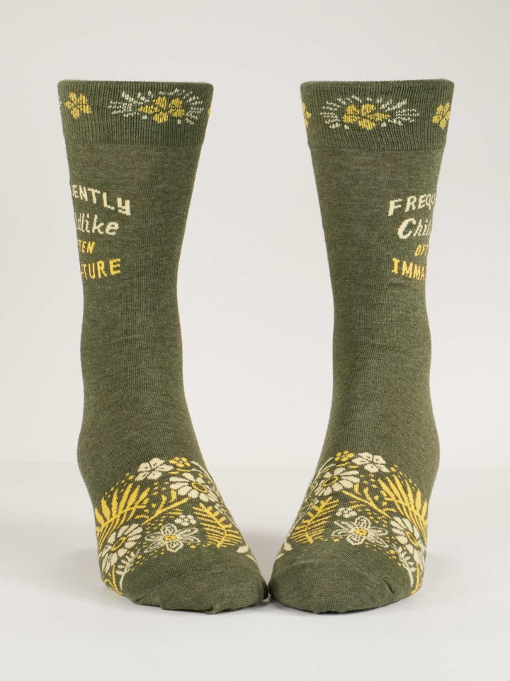 Blue Q | Men's Crew Socks | Frequently Childlike Often Immature