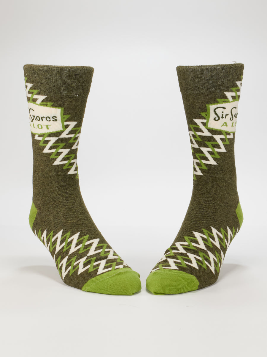 Blue Q | Men's Crew Socks | Sir Snores A Lot