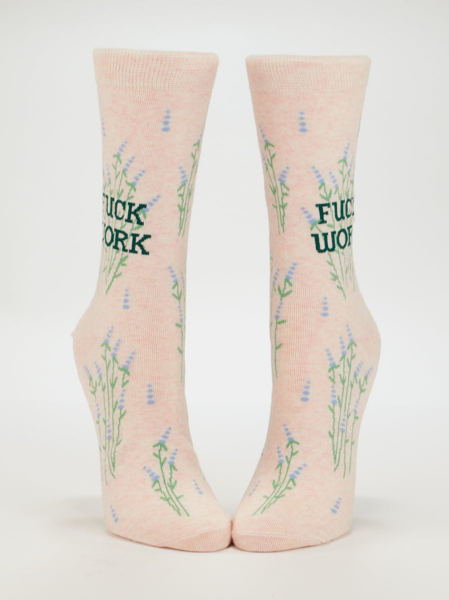 Blue Q | Women's Crew Socks | Fuck Work