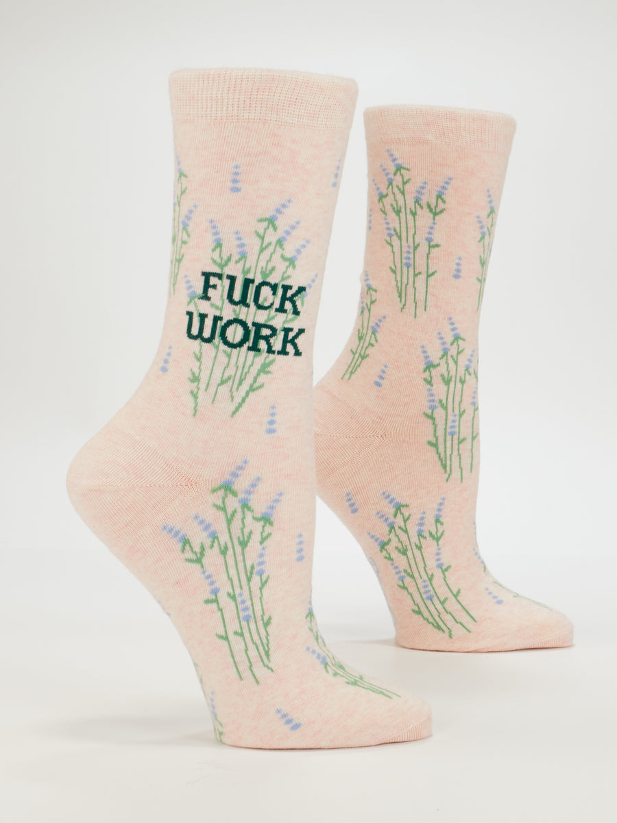 Blue Q | Women's Crew Socks | Fuck Work