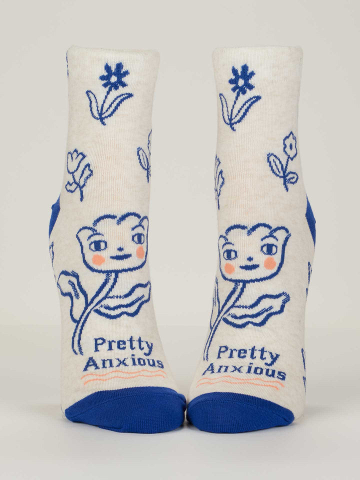 Blue Q | Women's Ankle Socks | Pretty Anxious