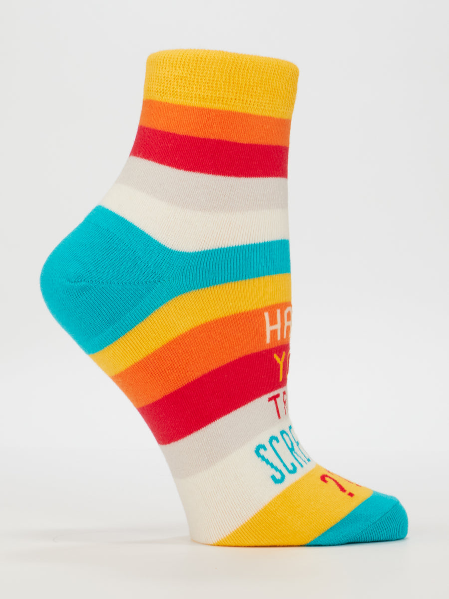 Blue Q | Women's Ankle Socks | Have You Tried Screaming???