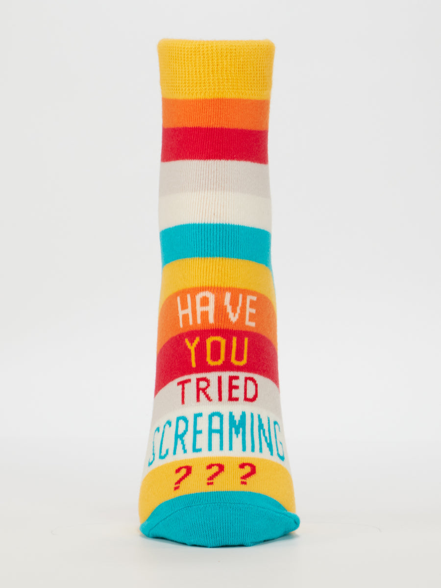Blue Q | Women's Ankle Socks | Have You Tried Screaming???