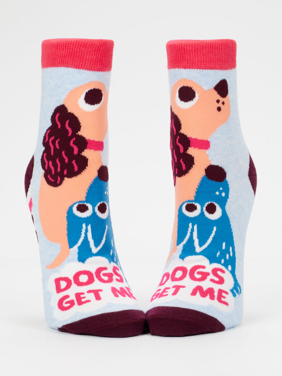 Blue Q | Women's Ankle Socks | Dogs Get Me