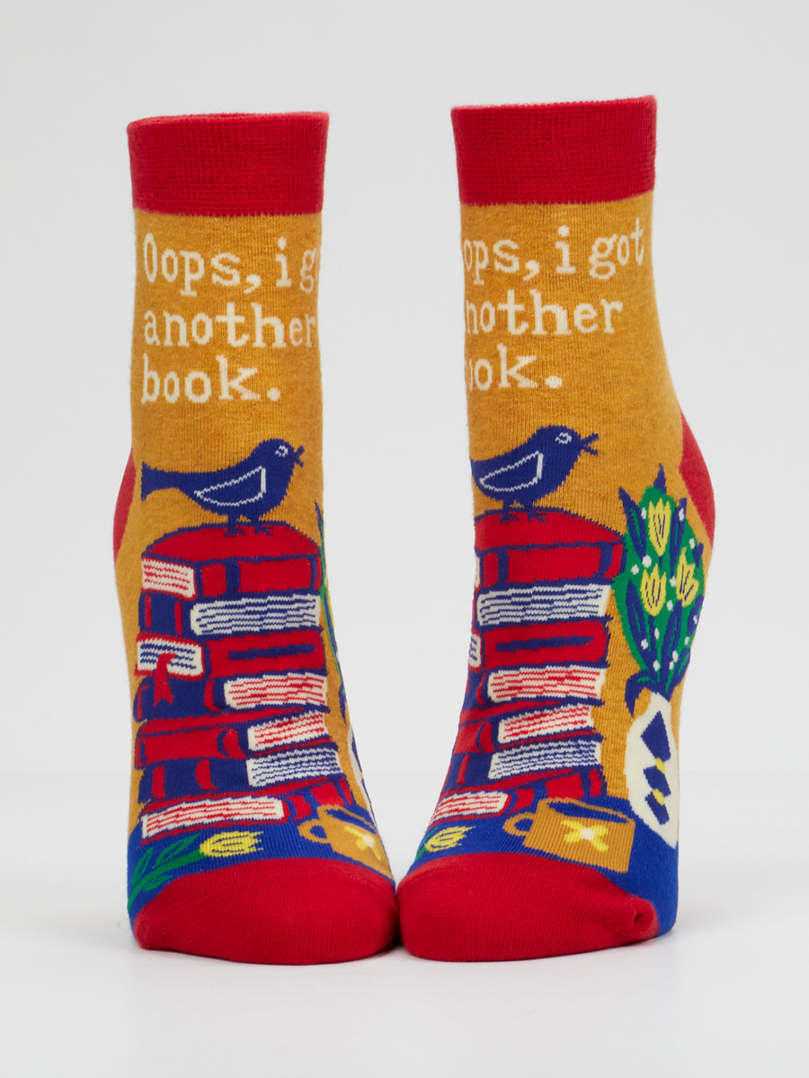 Blue Q | Women's Ankle Socks | Oops I Got Another Book