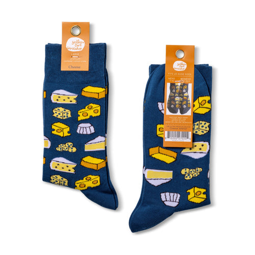 Yellow Owl Workshop | Large | Cheese Crew Socks