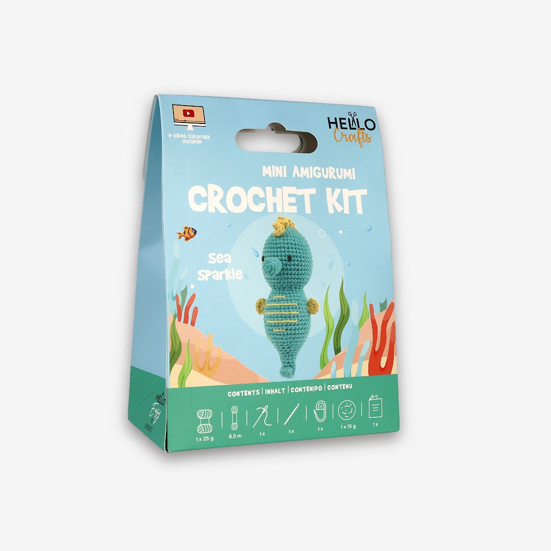 Hello Crafts | Sea Sparkle Mini Amigurumi Crochet Kit