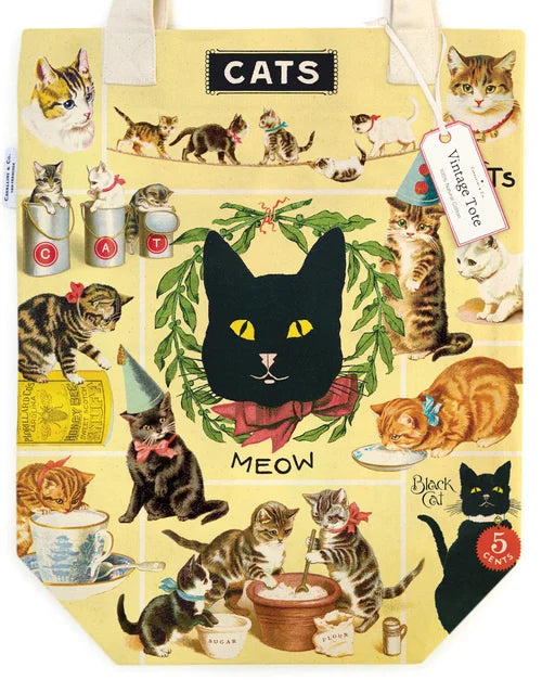 Cavallini & Co. | Tote Bag | Vintage Cats