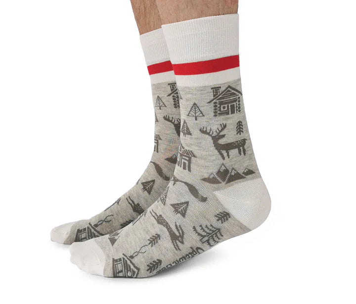 Uptown Sox | Men's Crew Socks | Winter Scene