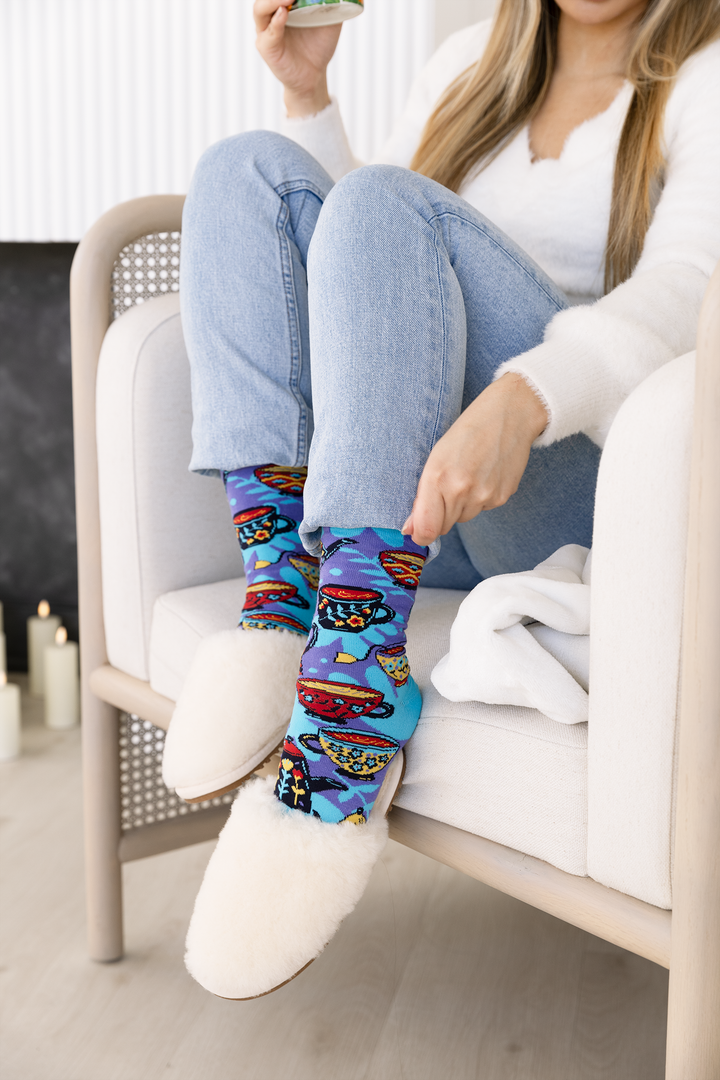 Uptown Sox | Women's Crew Socks | Tea Time