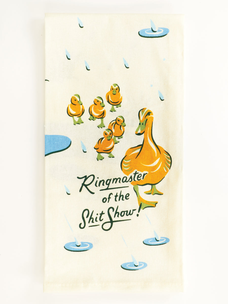 Blue Q | Dish Towel | Ringmaster of the Shitshow