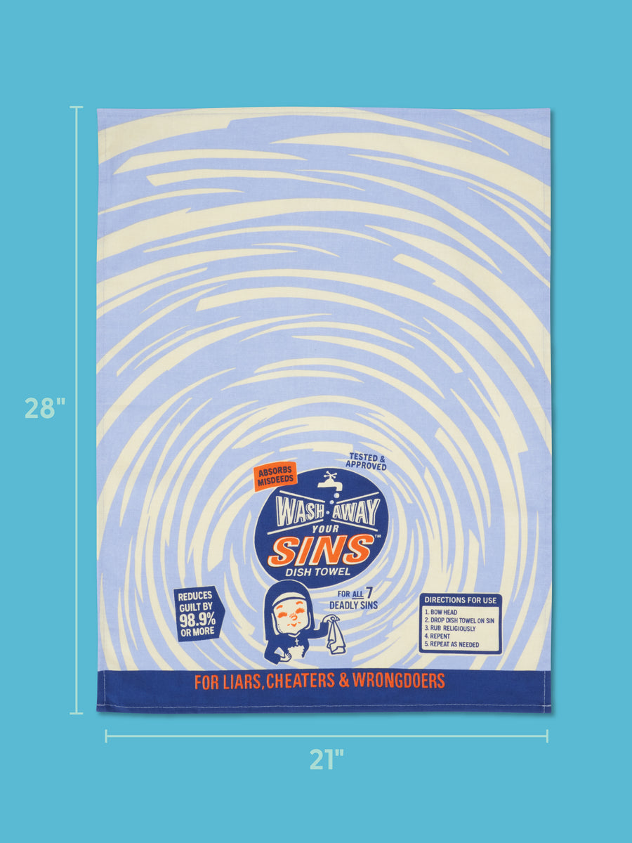 Blue Q | Dish Towel | Wash Away Your Sins