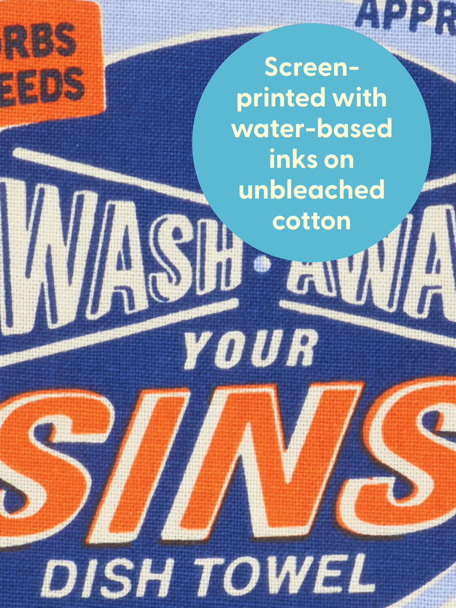 Blue Q | Dish Towel | Wash Away Your Sins
