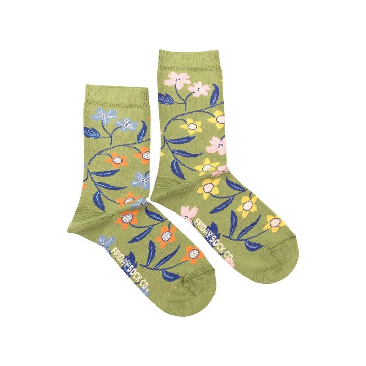 Friday Sock Co. |  Women's Socks | Flower Vine