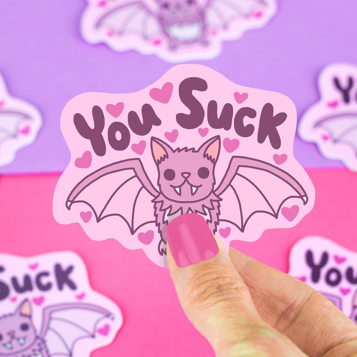 Halloween You Suck Vampire Bat Vinyl Sticker