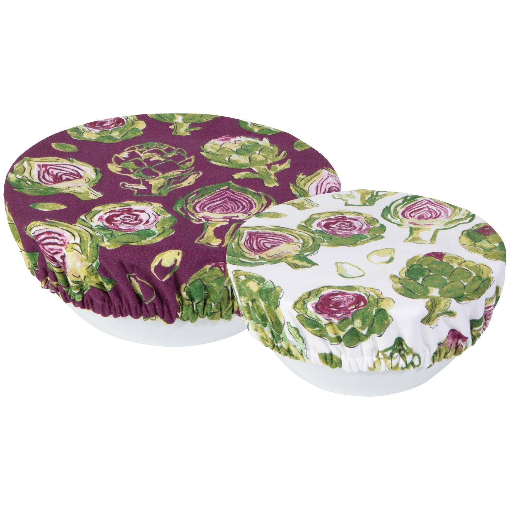 Bowl Covers: Set of Two - Artichokes