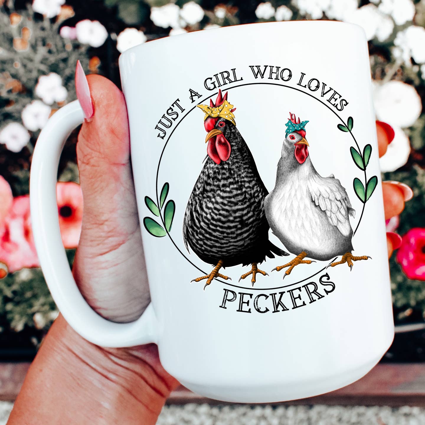 Ace the Pitmatian Co. | Just a Girl Who Loves Peckers Mug