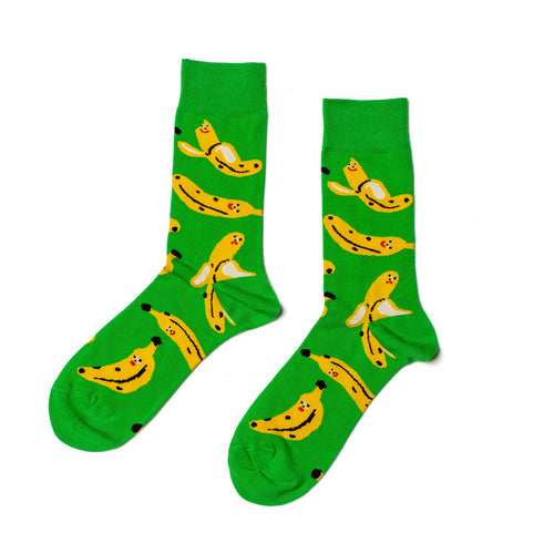 Yellow Owl Workshop | Large | Banana Crew Socks