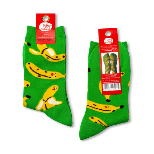 Yellow Owl Workshop | Small | Banana Crew Socks