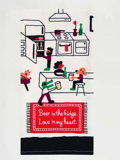 Beer in the Fridge Dish Towel | Blue Q - Oscar & Libby's