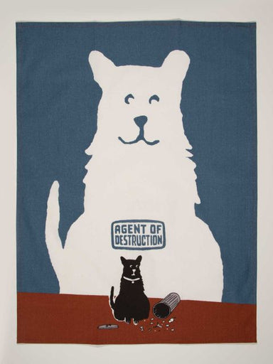 Agent of Destruction Dish Towel | Blue Q - Oscar & Libby's