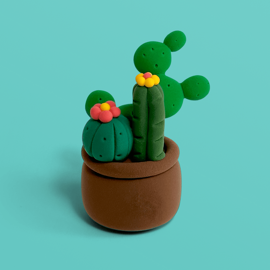 Claymoo | Crazy Cacti Air Dry Clay Kit
