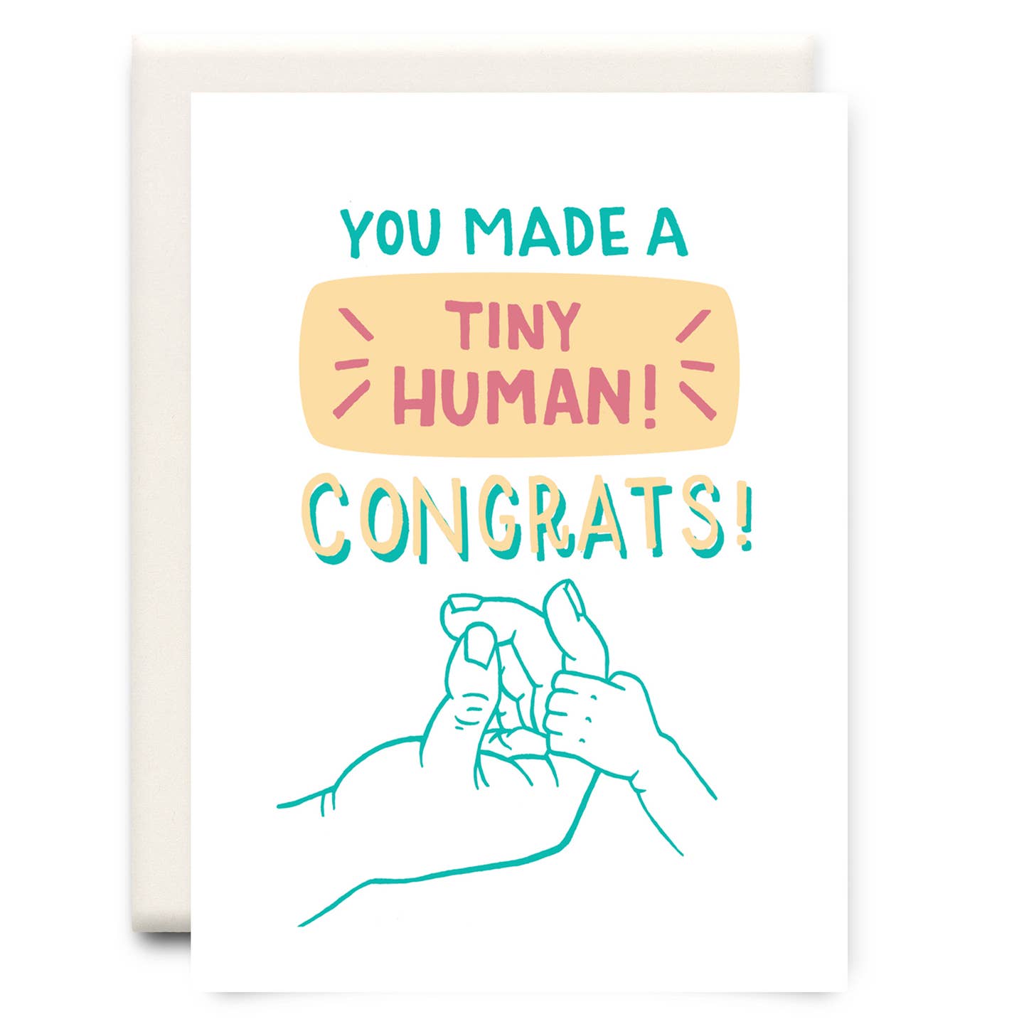 Inkwell Cards | Tiny Human New Baby Card